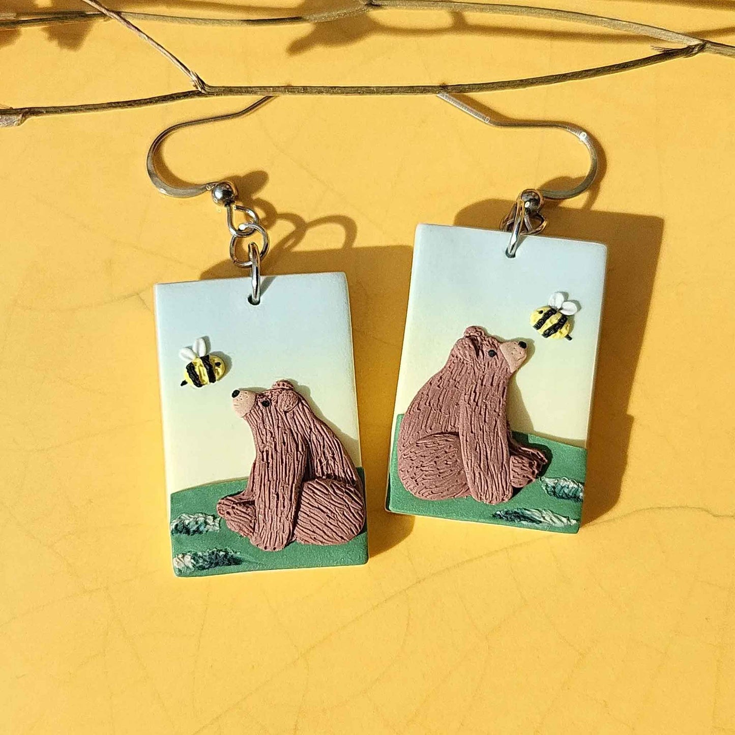 Cottagecore bear earrings -cute and fun jewelry