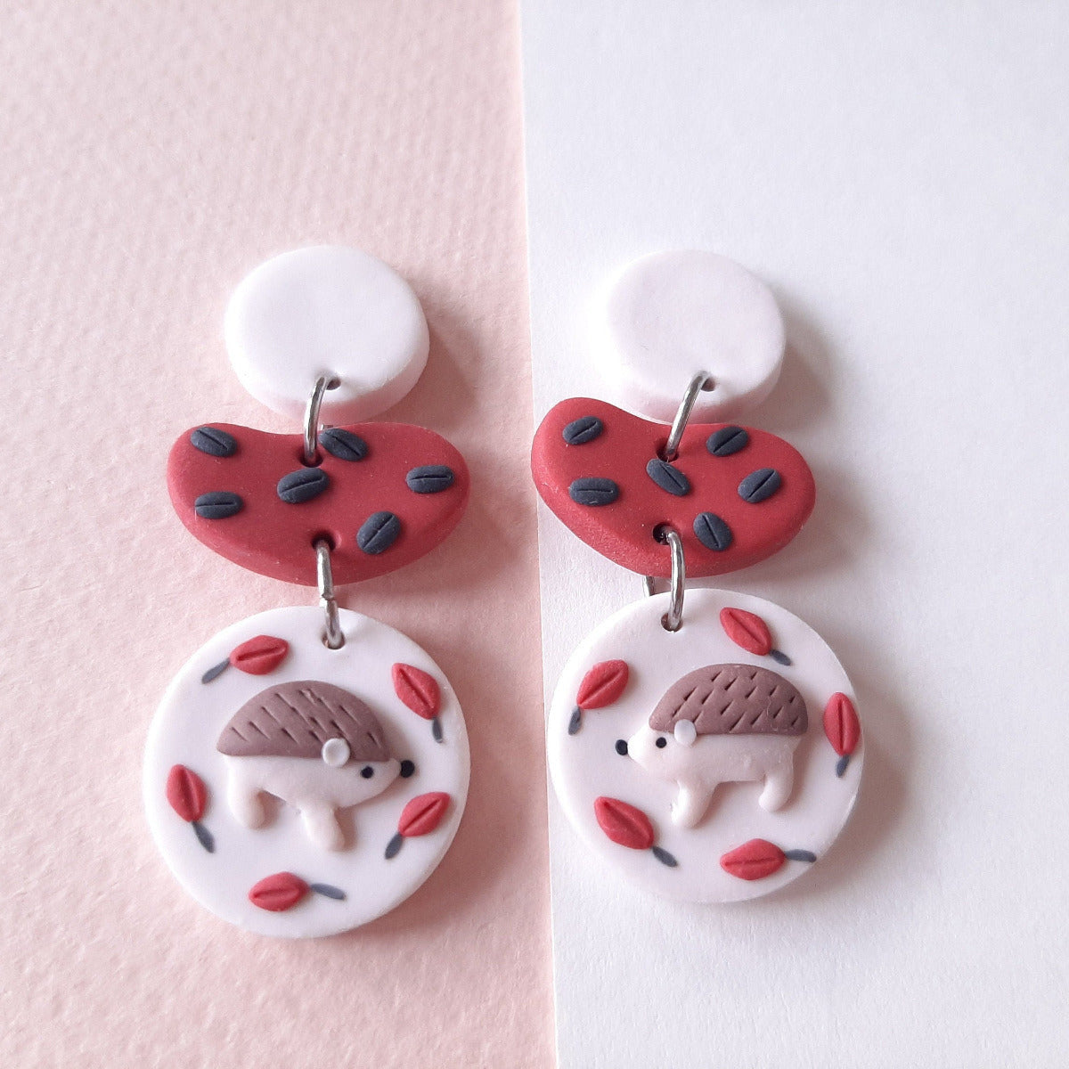 Handmade polymer clay earrings