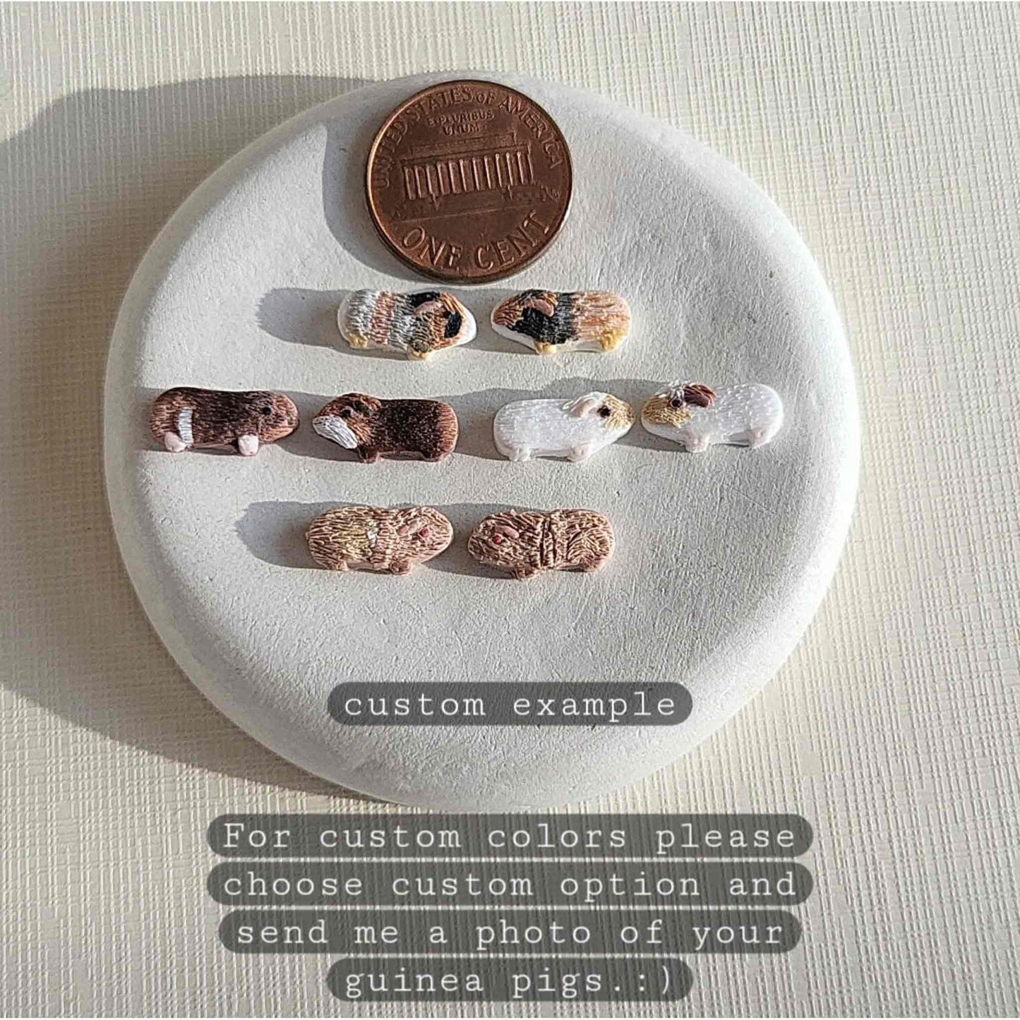 Custom guinea pig earrings