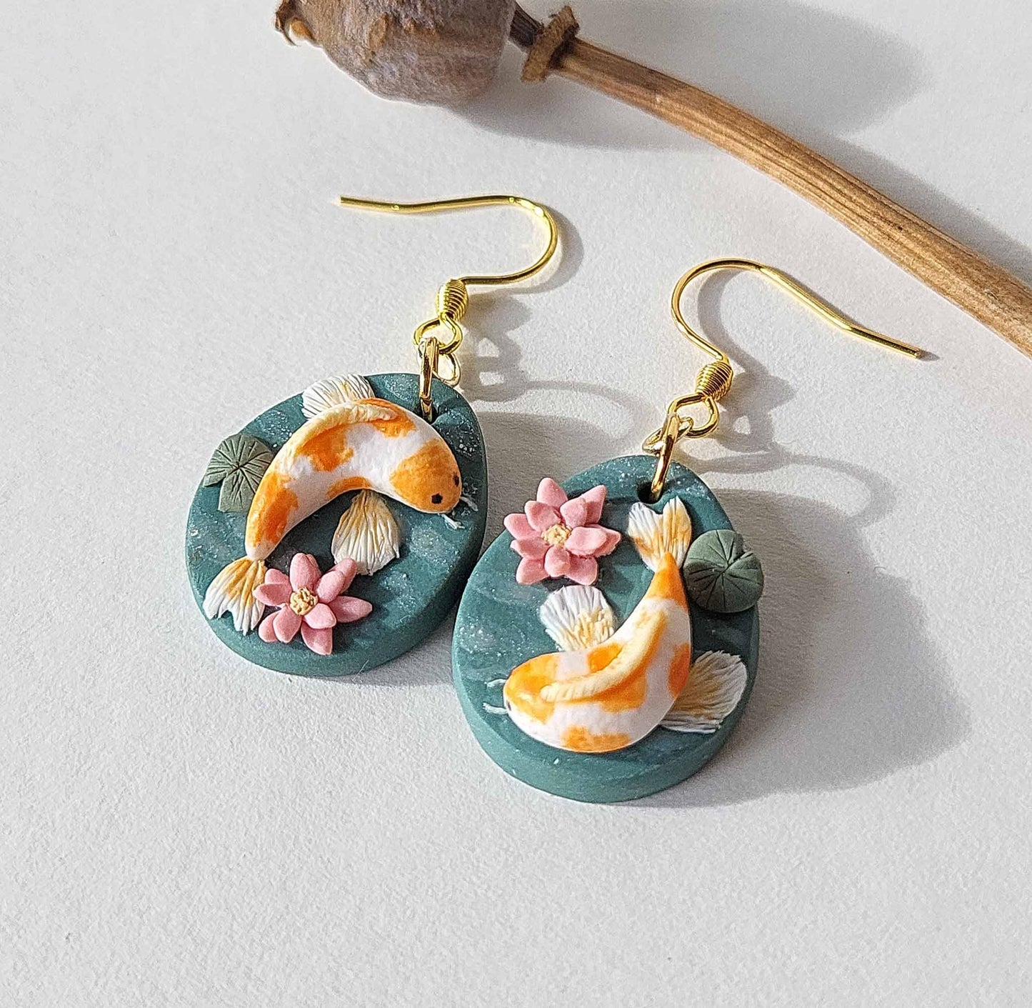 Cute Koi fish earrings