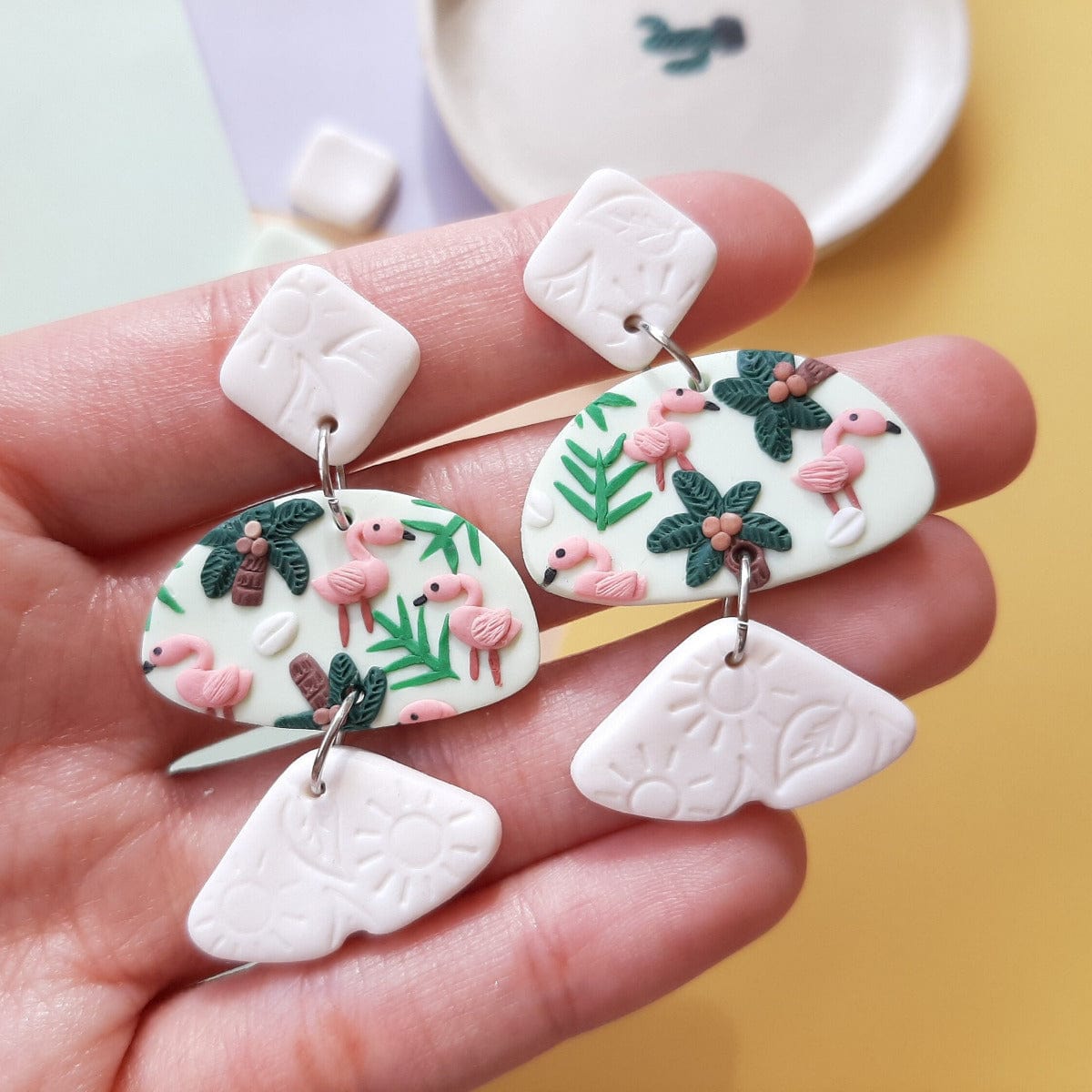 Cute polymer clay summer earrings