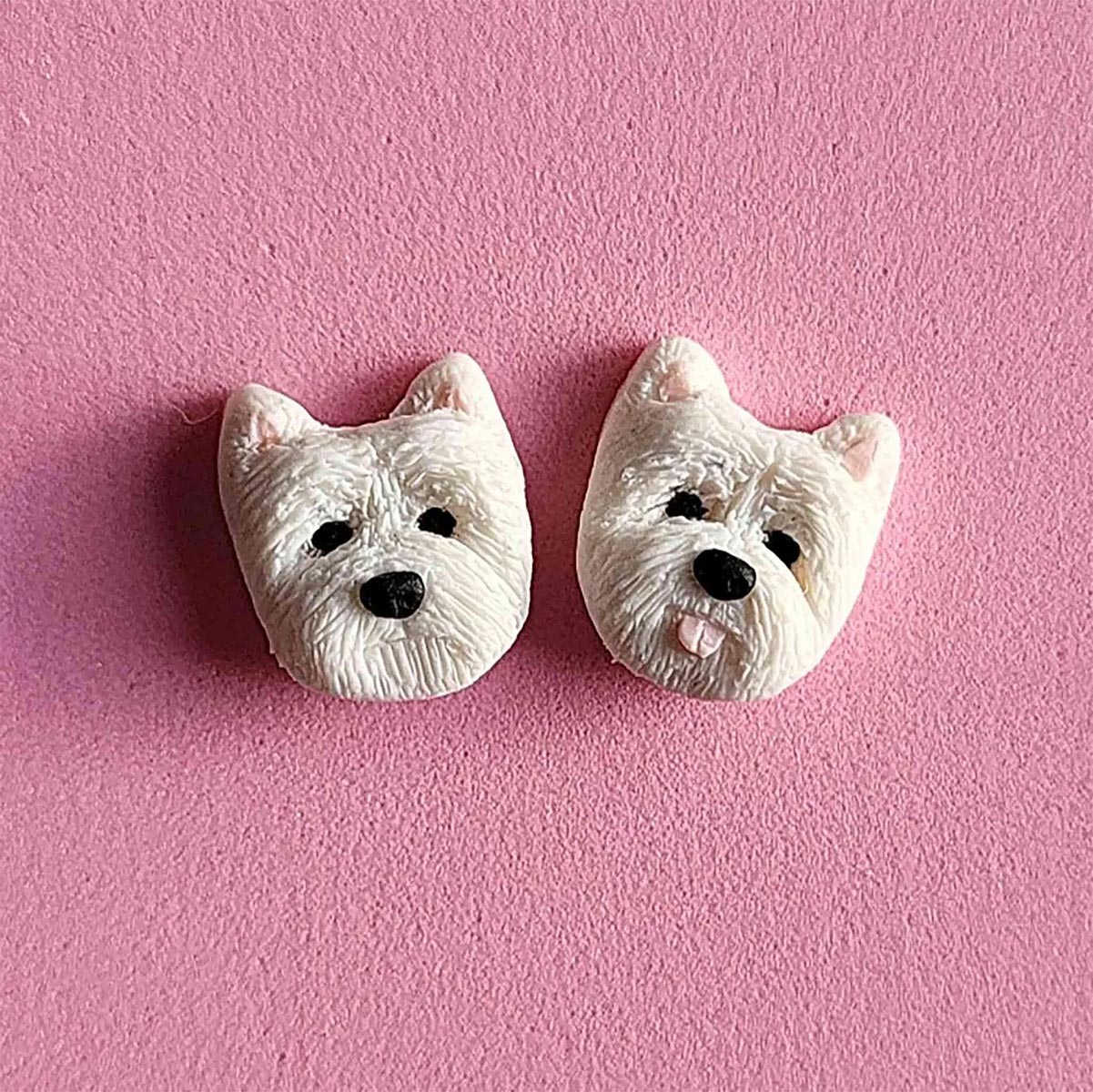 Westie dog stud earrings for girls & women