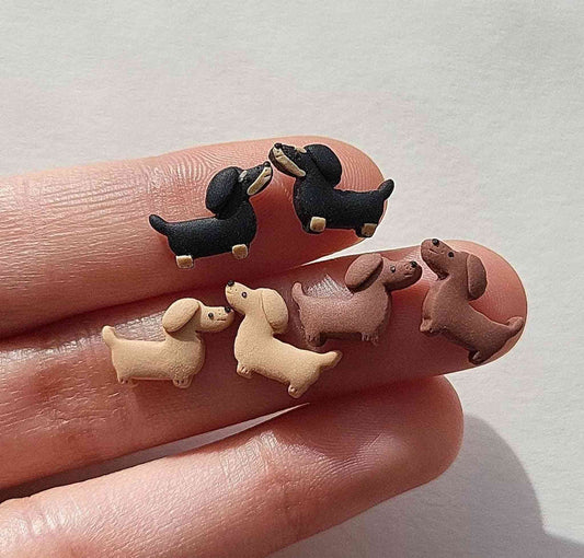 Dachshund stud earrings and sausage dog gifts