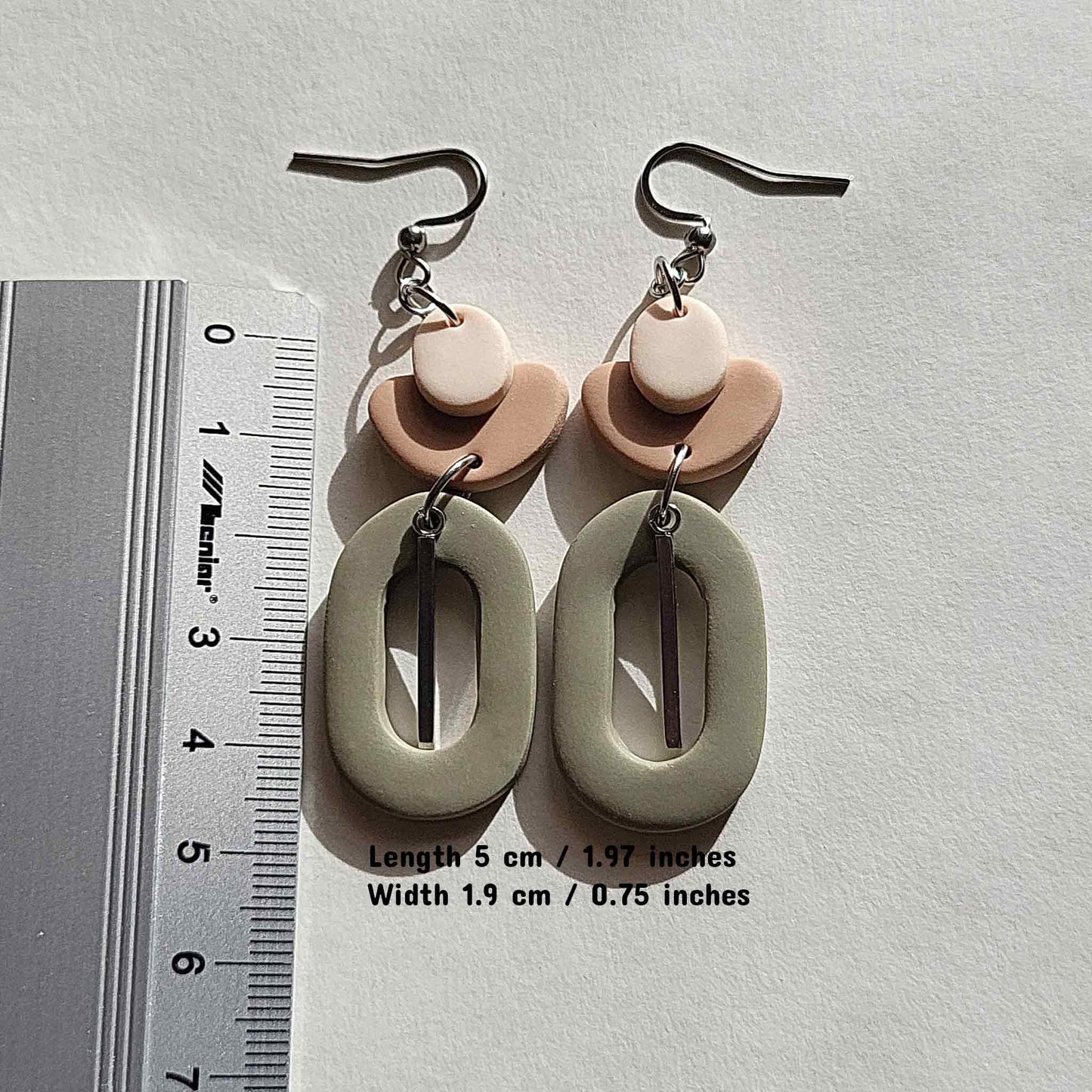 Dangle and drop polymer clay earrings trendy
