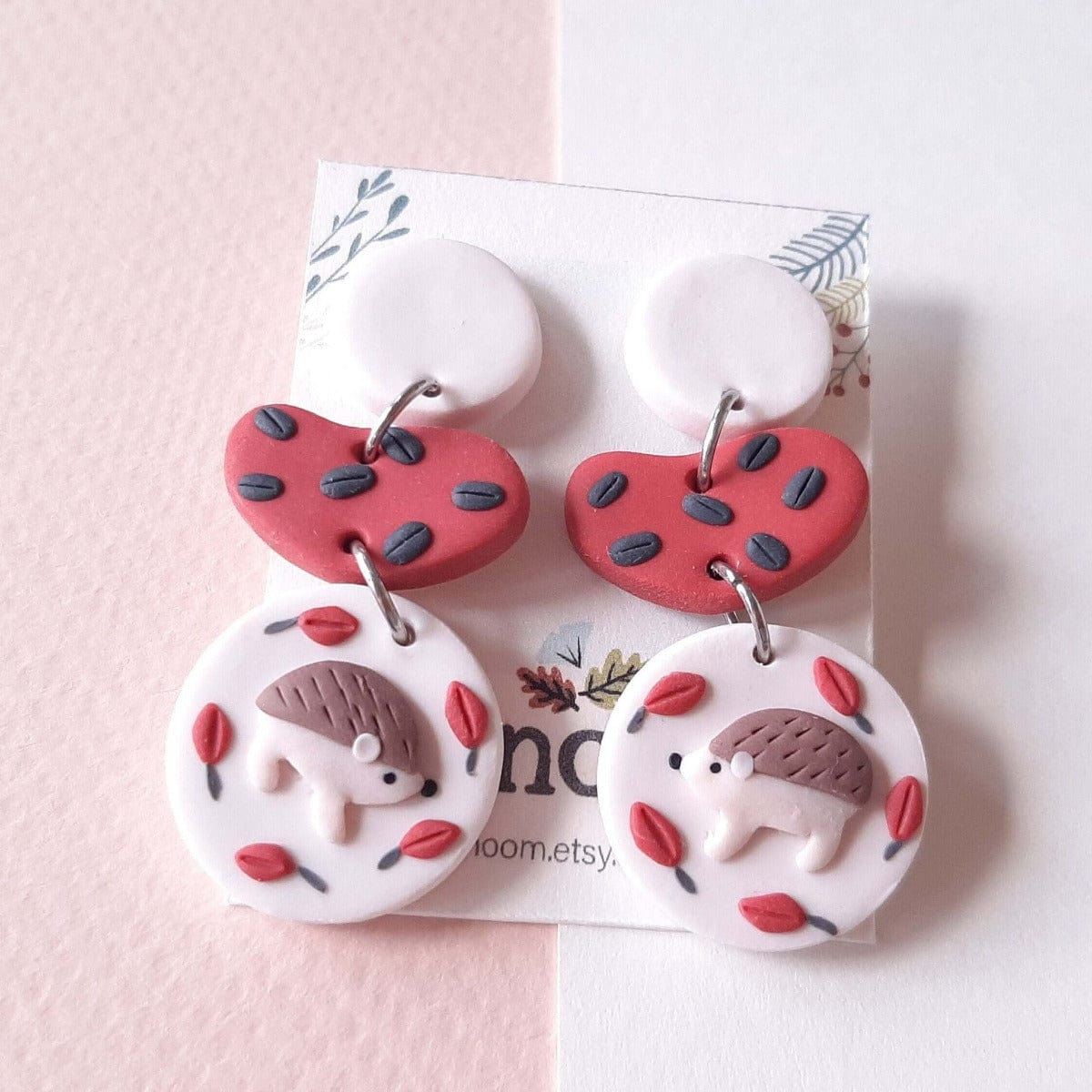 Cute hedgehog earrings