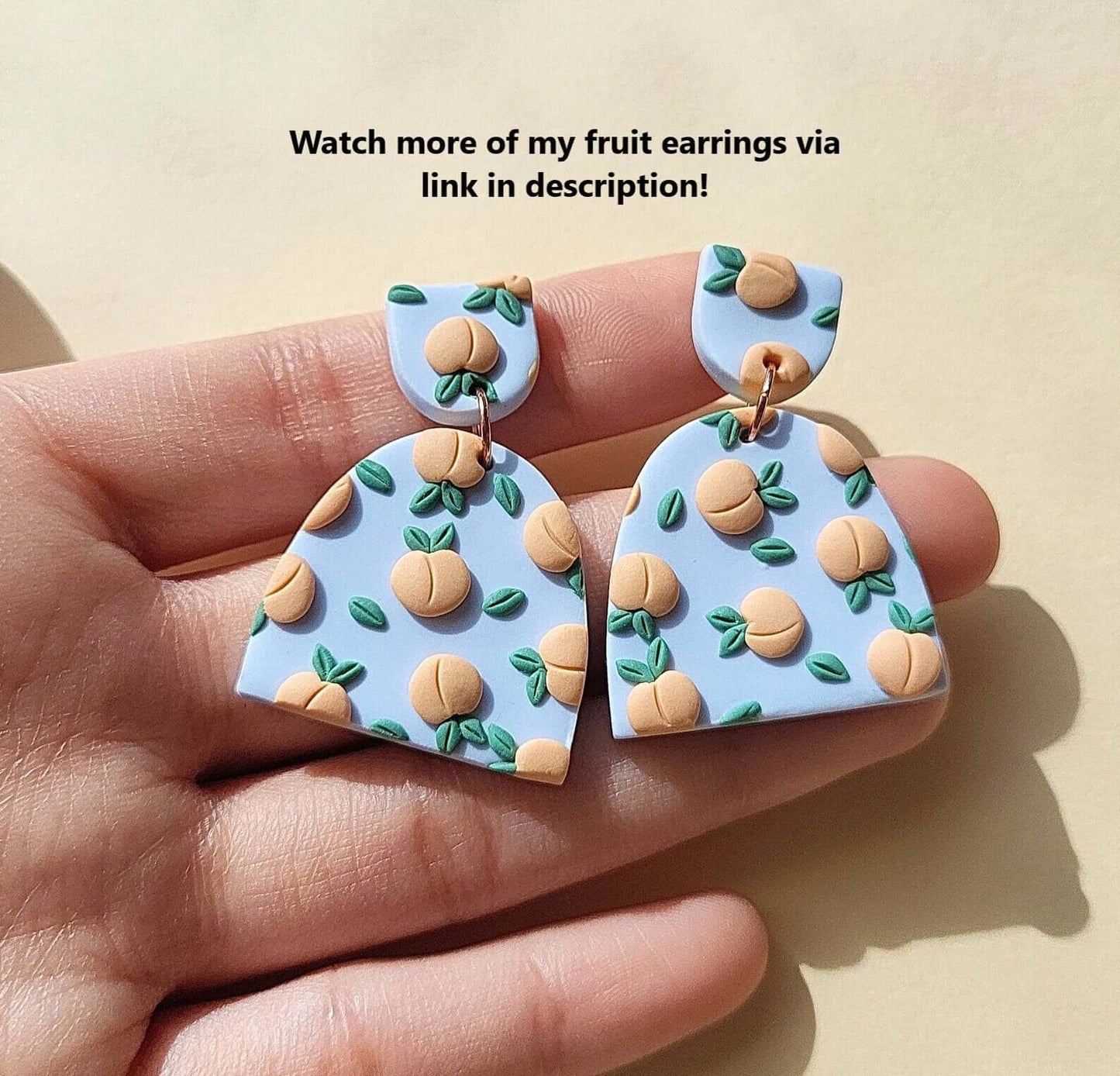 Dangle peach earrings