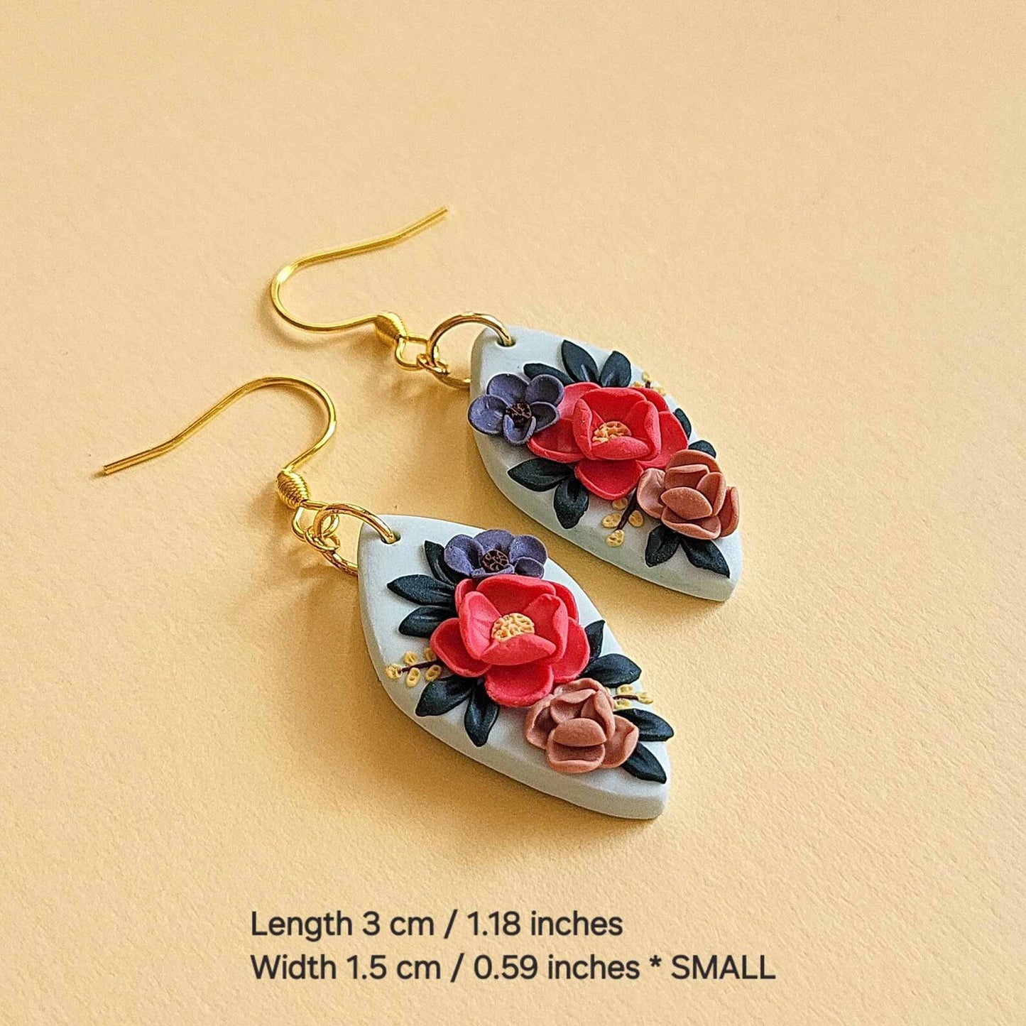 Handmade boho floral earrings