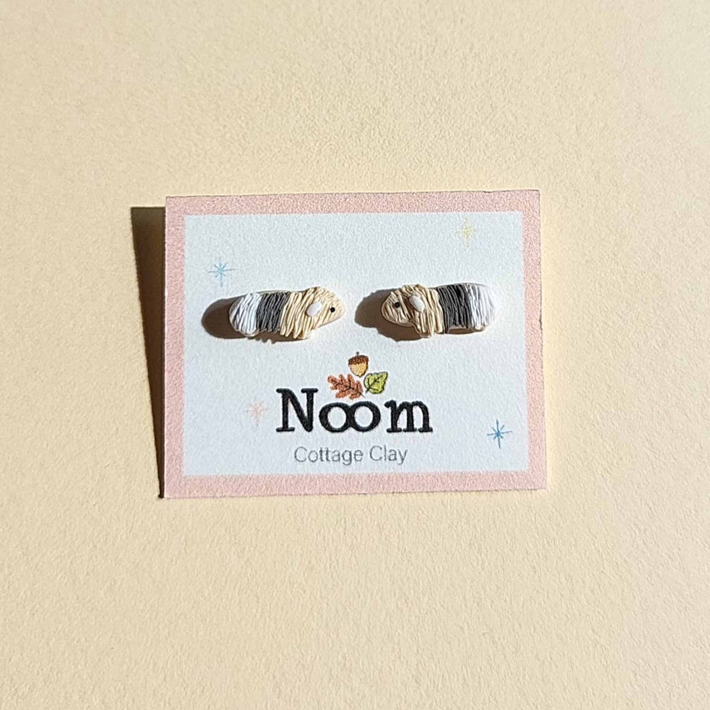 Tiny guinea pig stud earrings