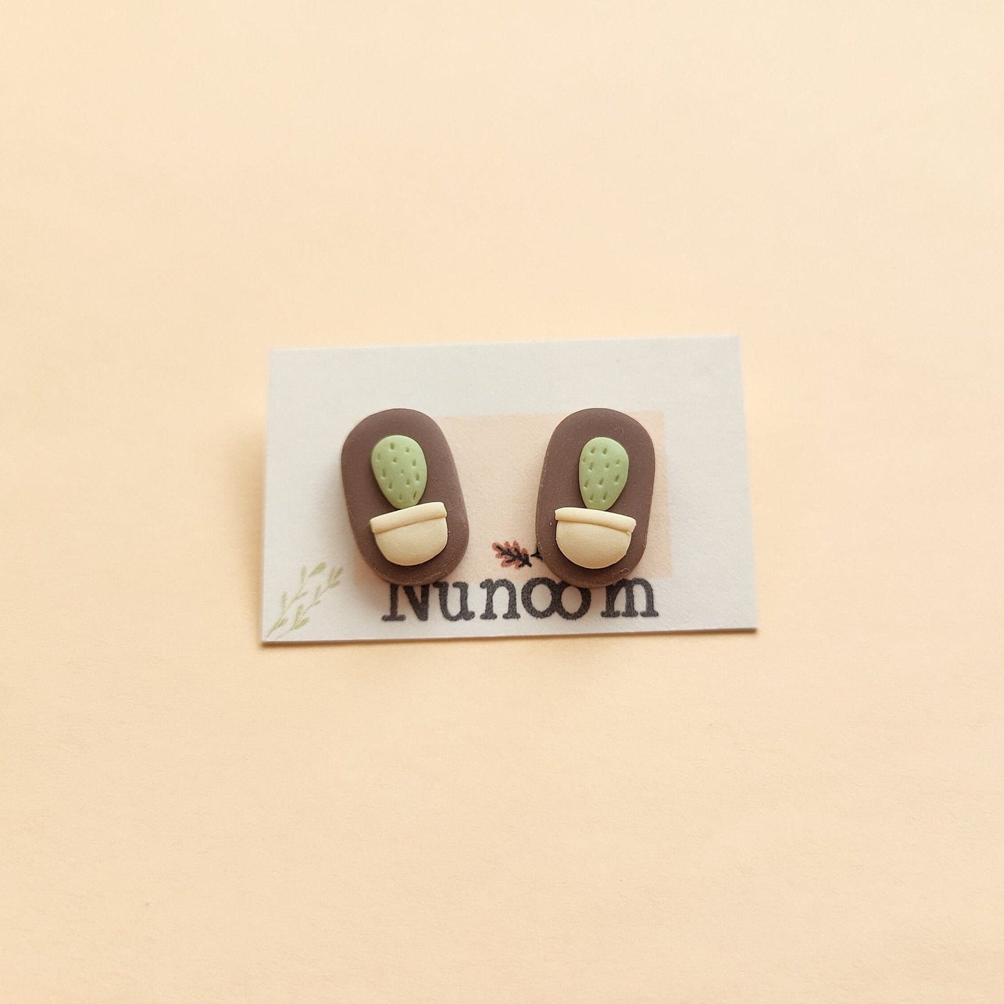Cute handmade cacti earrings