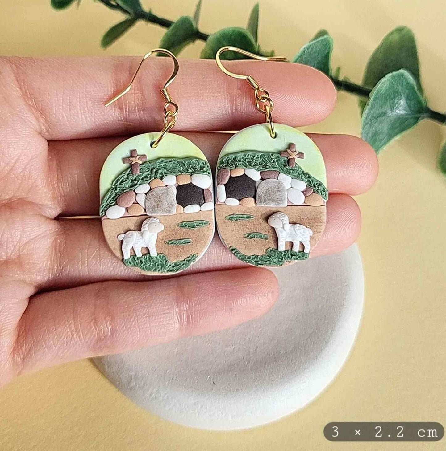 The resurrection earrings, unique handmade gift for Christian women
