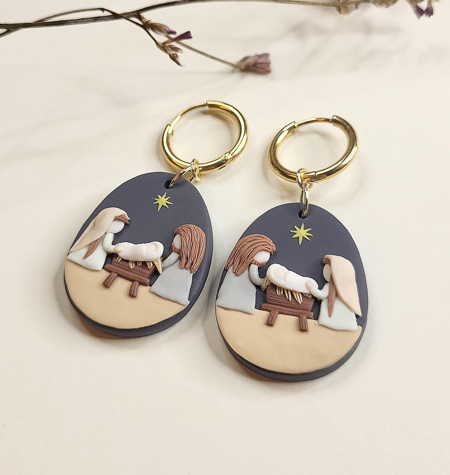 Christian earrings | handmade Christmas jewelry