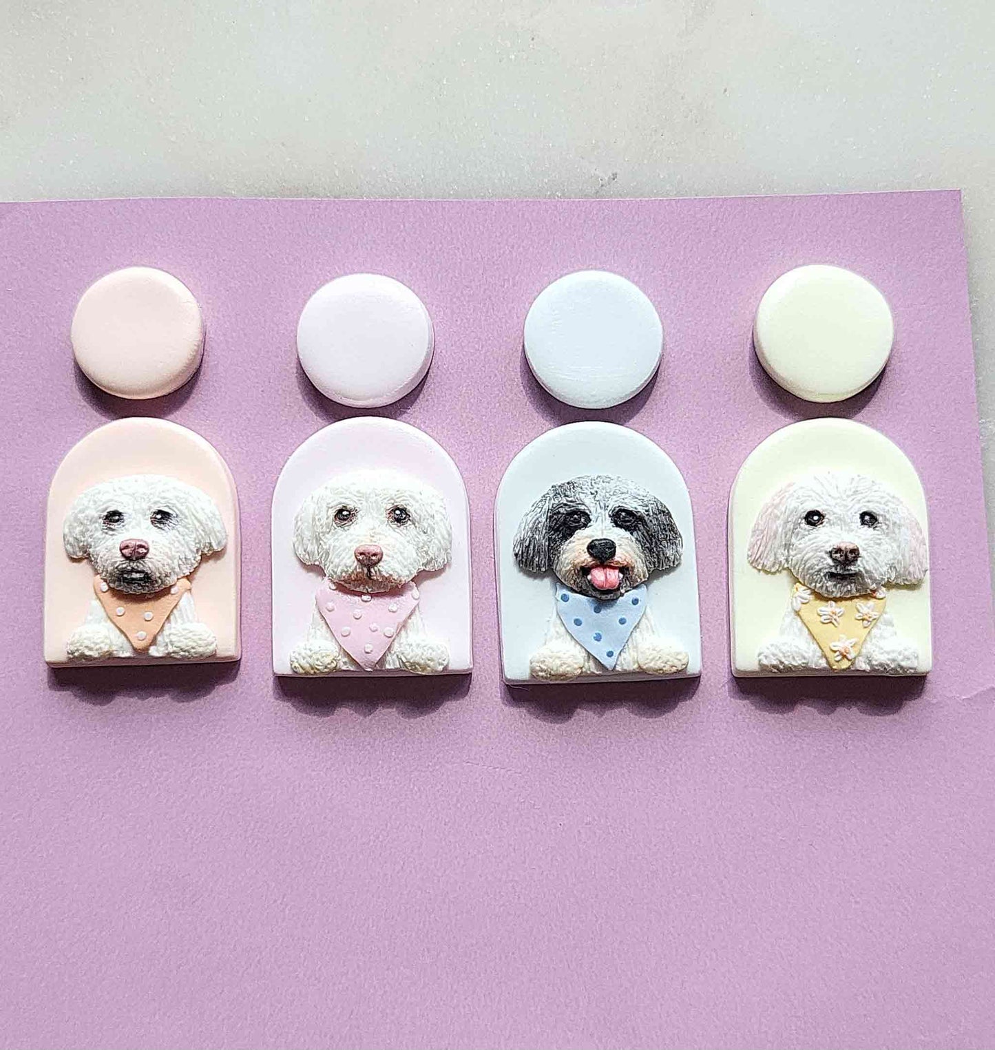 Cute Poodle earrings - custom dog polymer clay earrings - unique dog lover gift for her