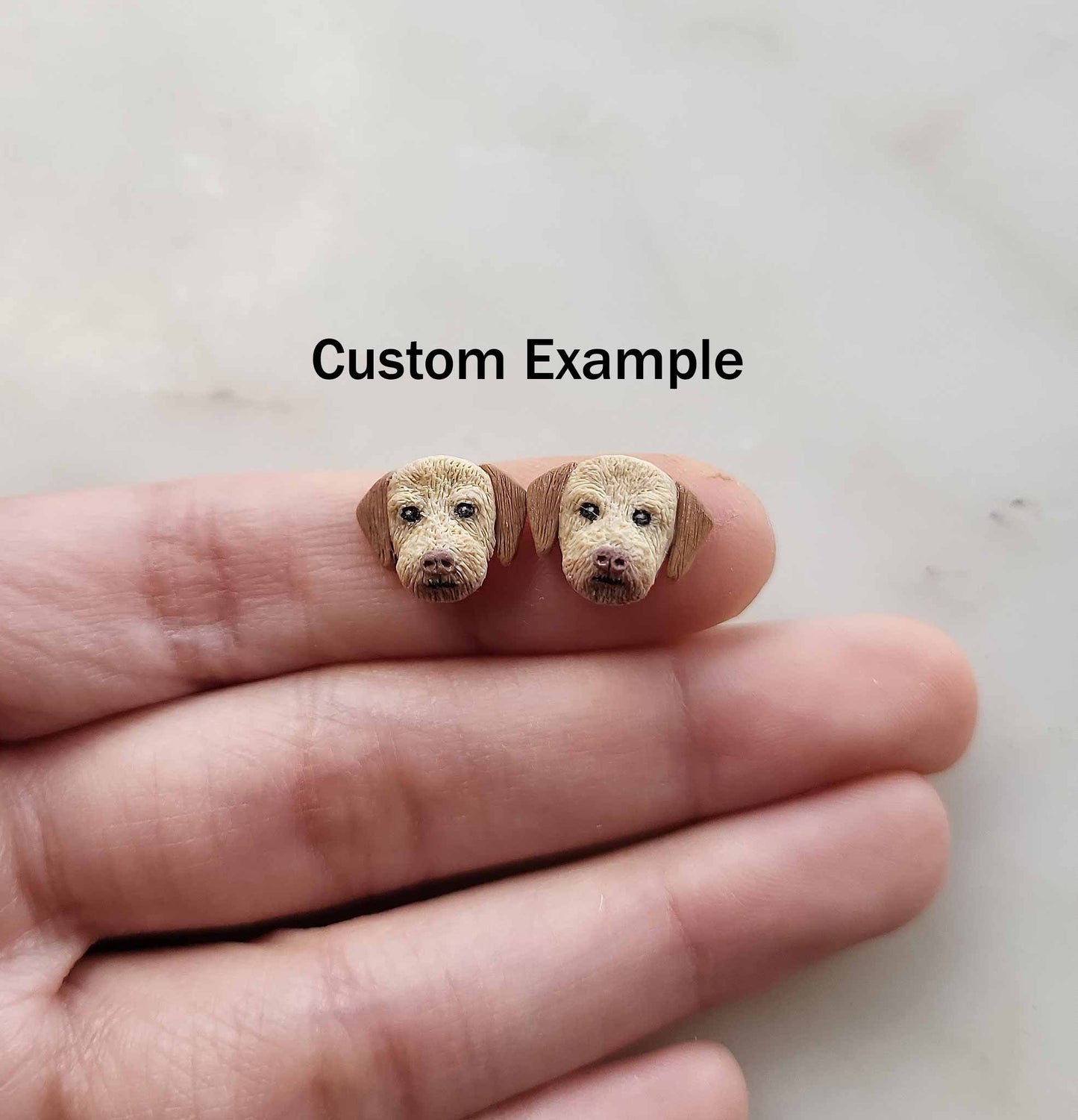 Brown Doodle dog earrings, cute Doodle dog lover gifts