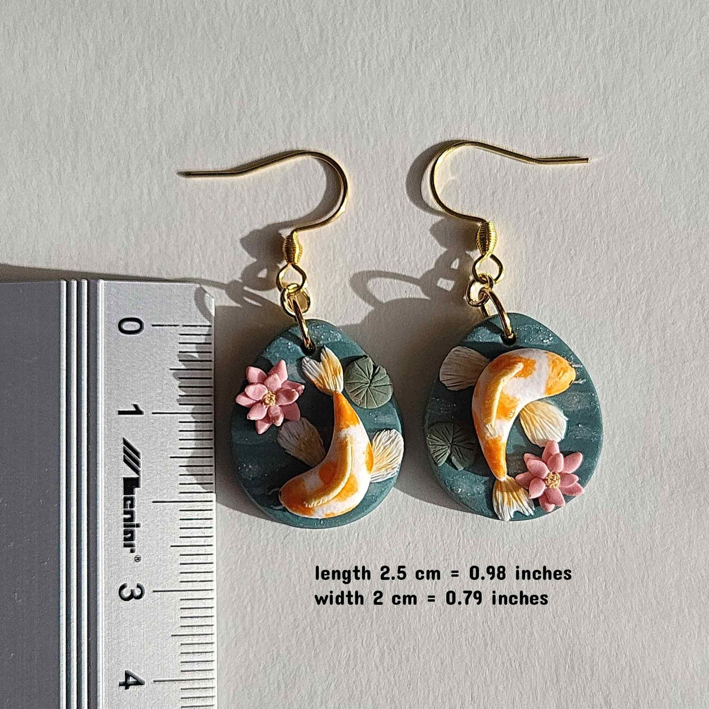 Handmade fish earrings
