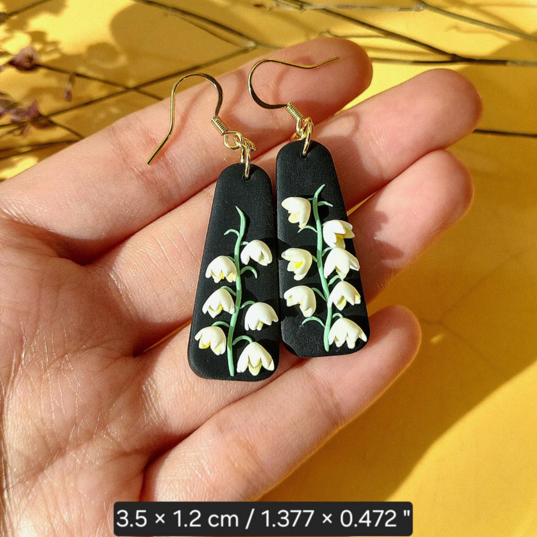 Cute flower clay earrings