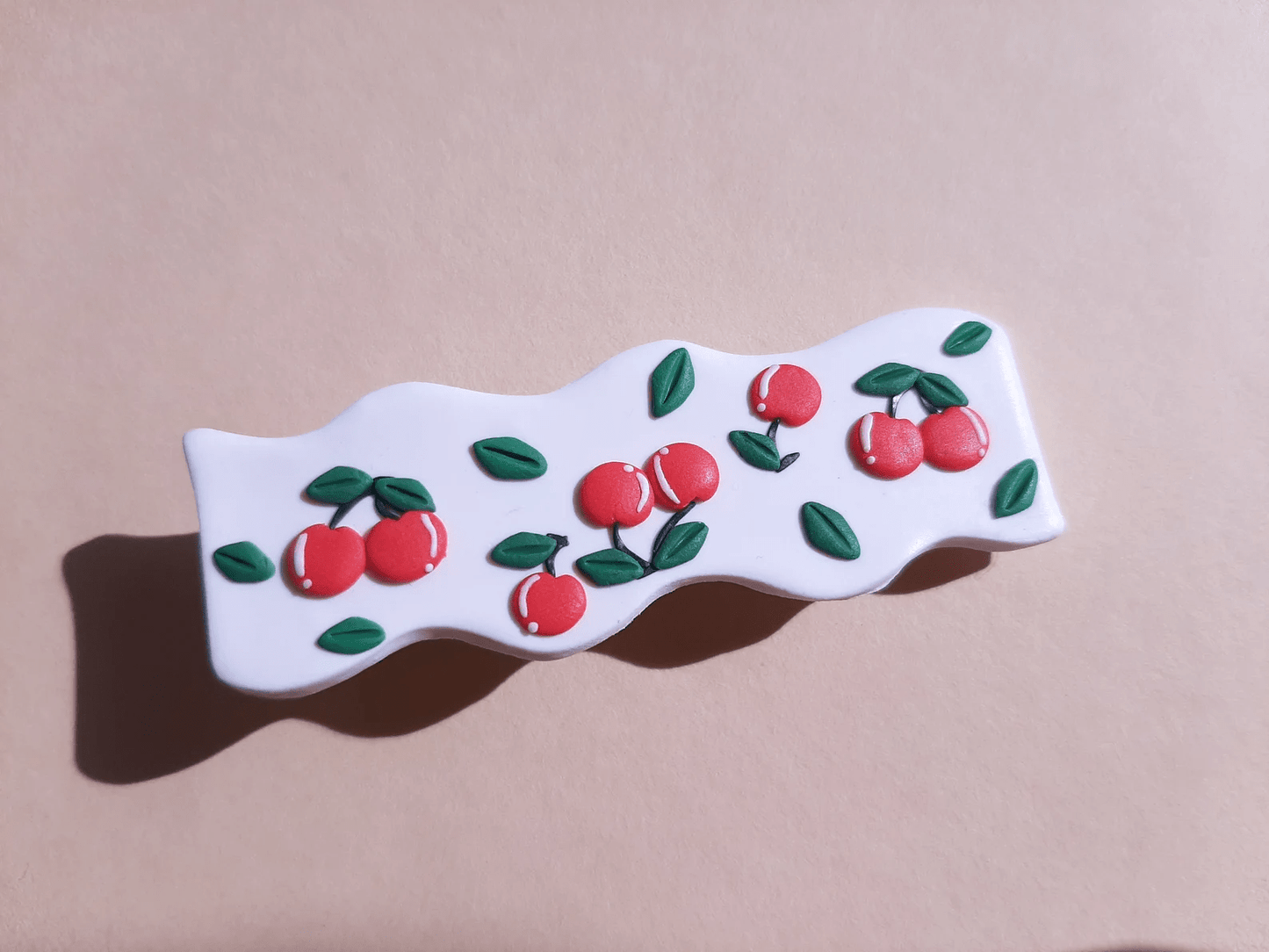 Polymer Clay Cherry Earrings - Cherry Hairclip