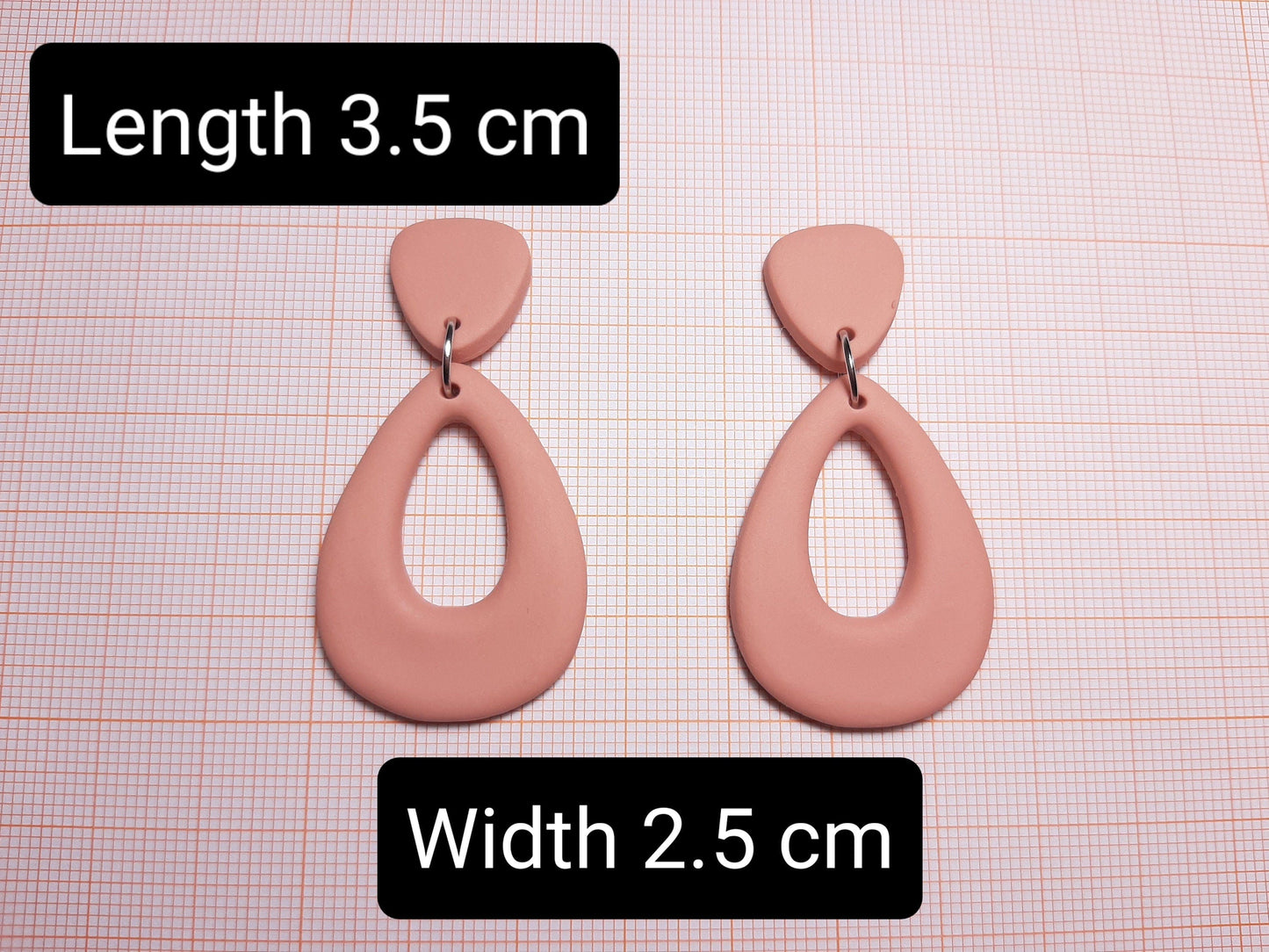 Minimalist Pink Polymer Clay Earrings
