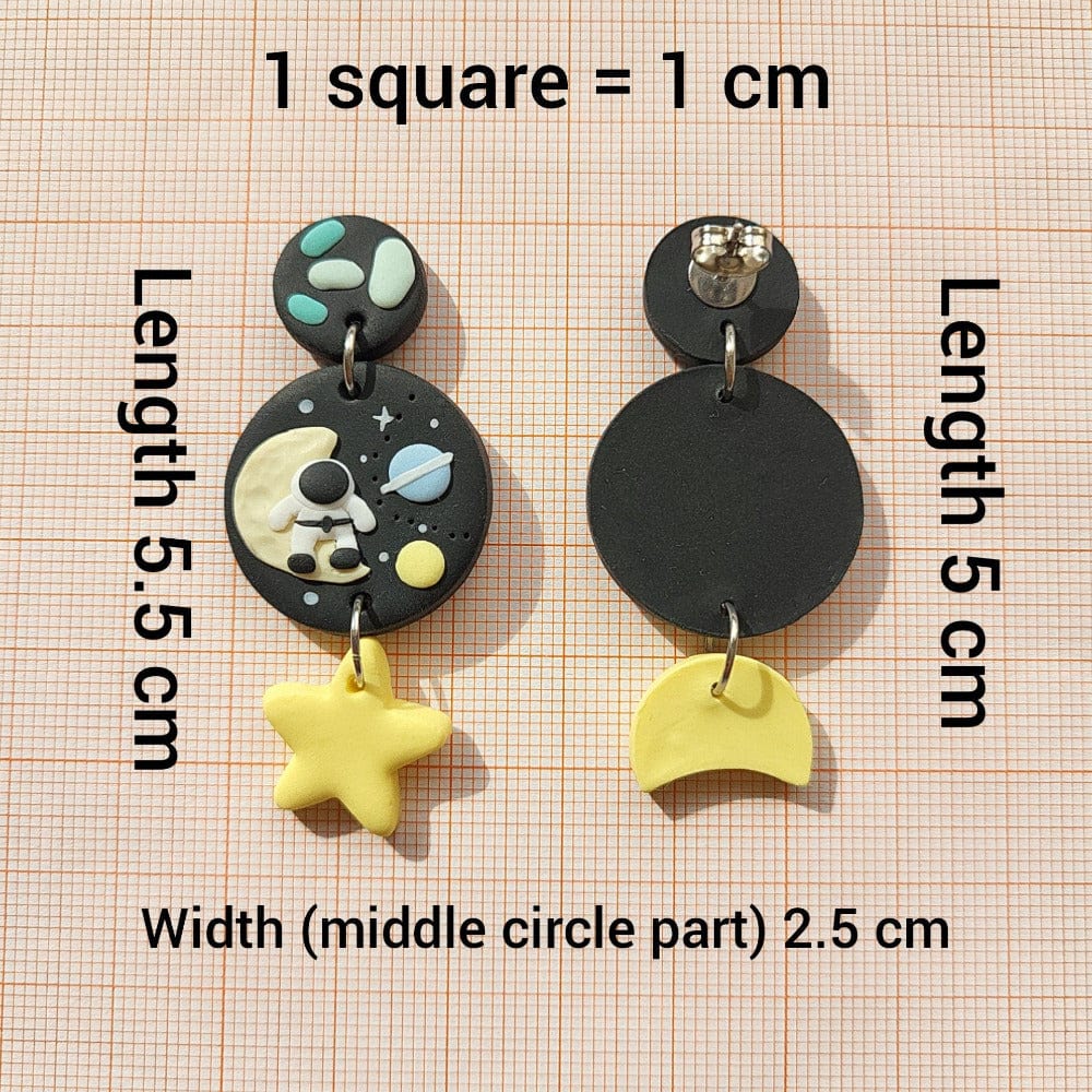 Space Astronaut Earrings | UFO Jewelry