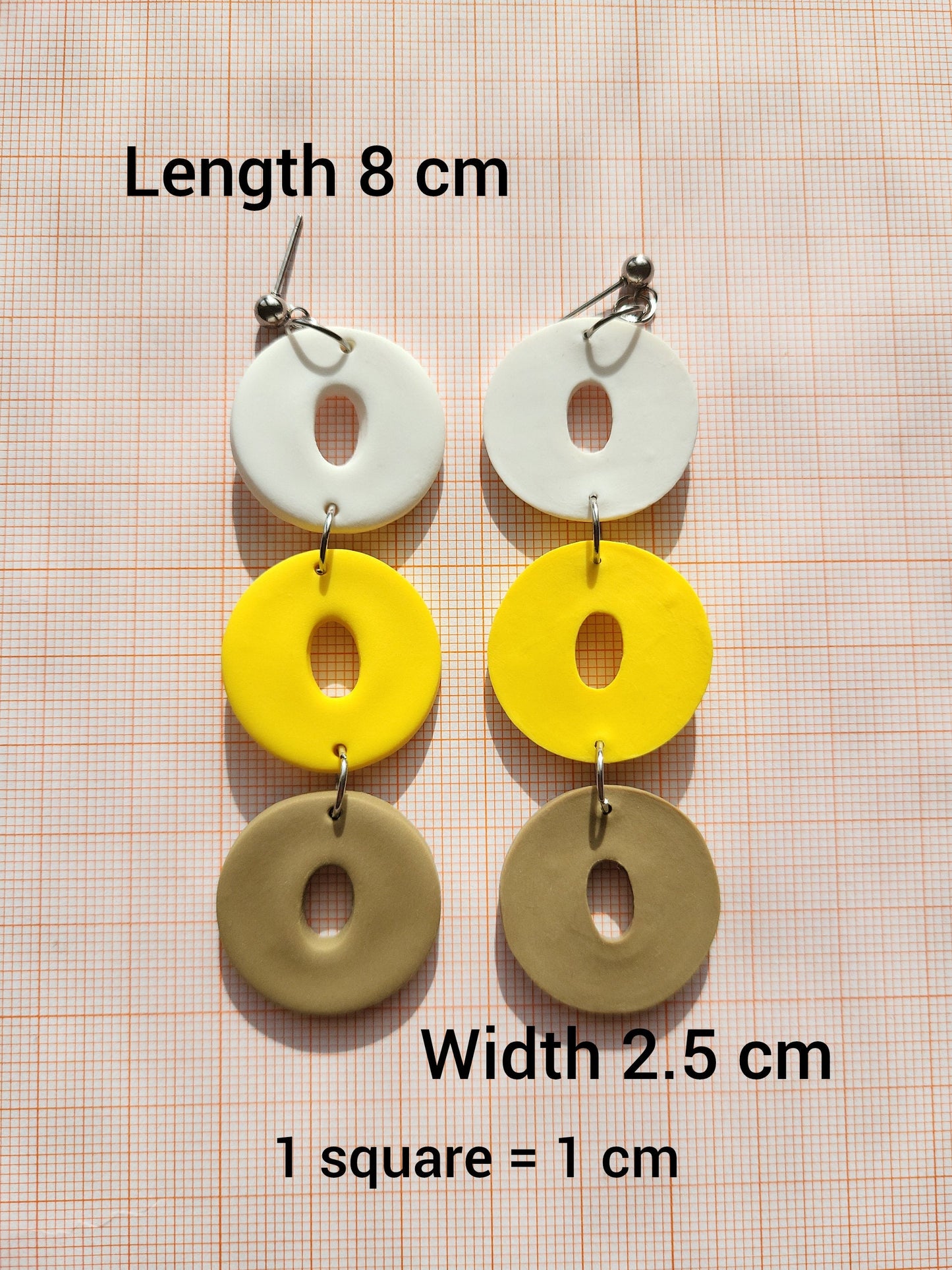Long Drop Donuts Earrings