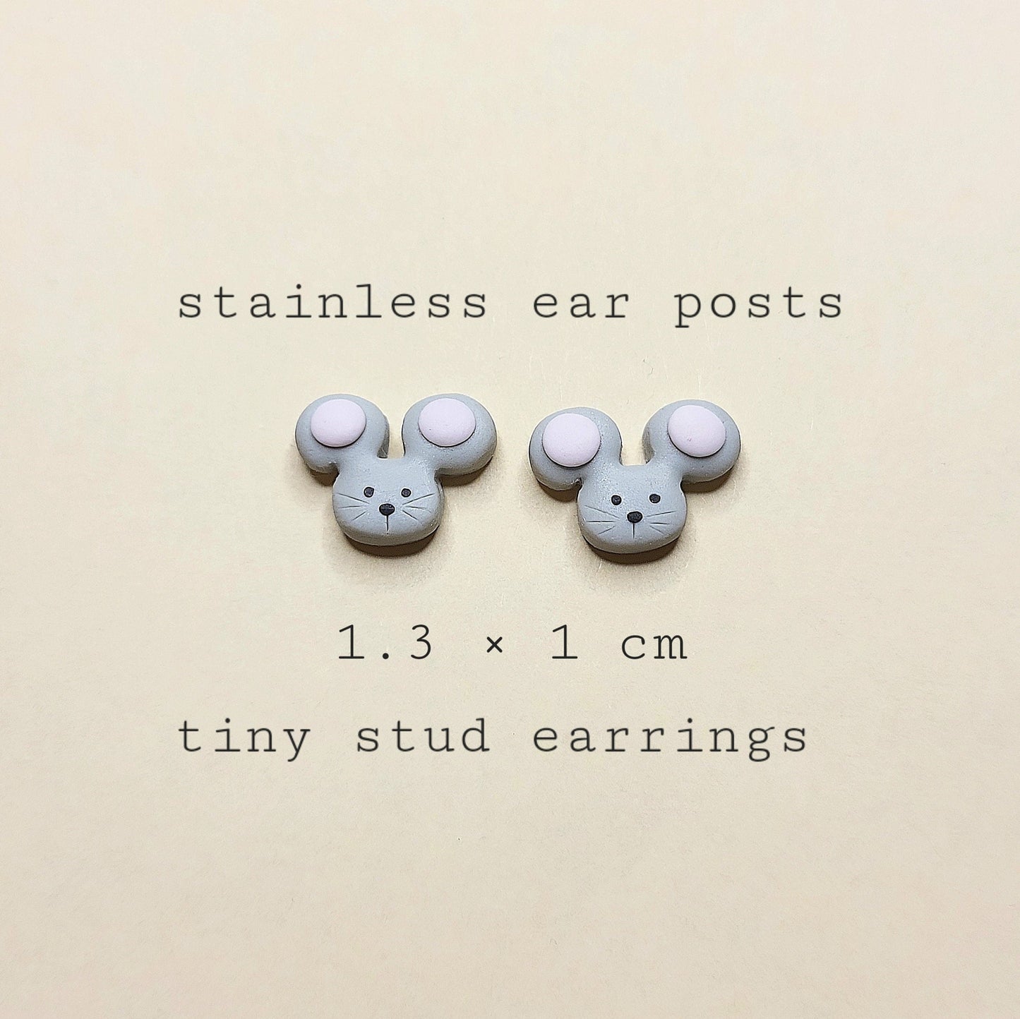 Mouse Stud Earrings | Rat Lover Gift