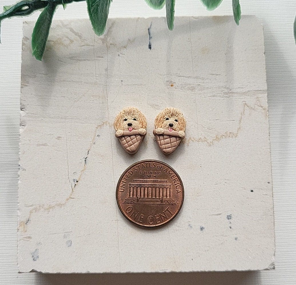 Custom Ice Cream Dog Earrings - Personalized Christmas Gift For Dog Lovers