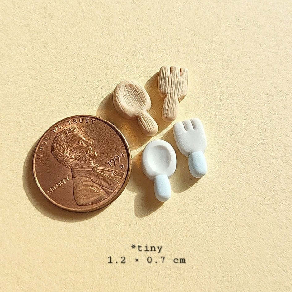 Mini Spoon And Fork Stud Earrings • Polymer Clay Jewelry • Cute Earrings • Gifts Under 20