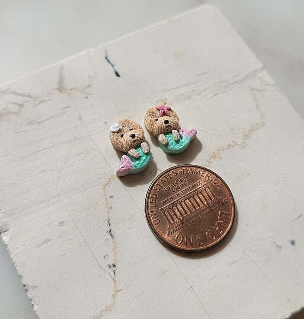 Custom Mermaid Dog Earrings - Cute Personalised Dog Gifts Under 30