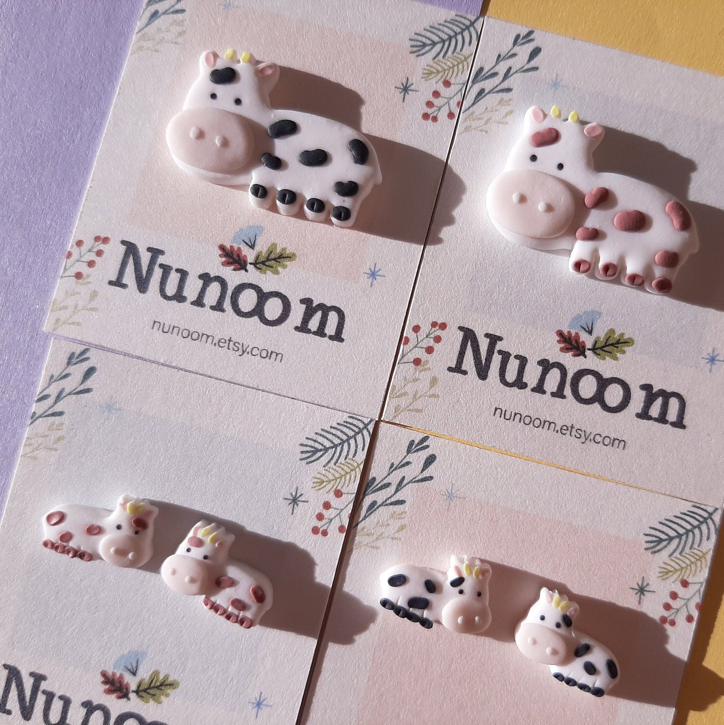 cute cow brooch