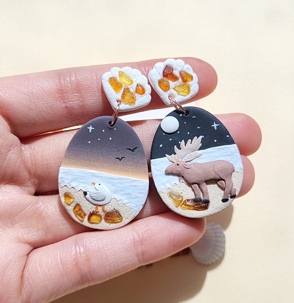 Nature inspired beach earrings