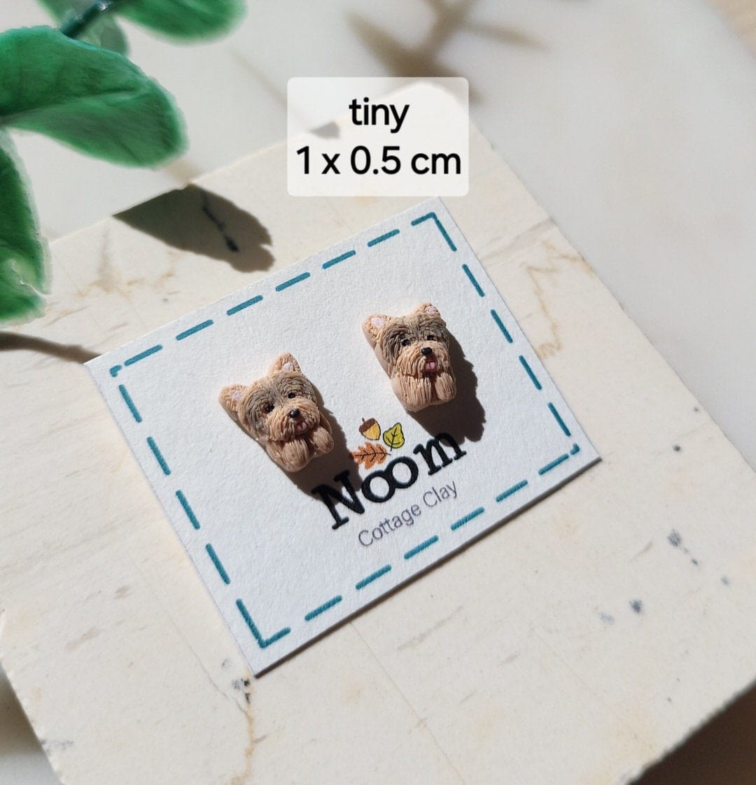 Tiny Yorkie stud earrings