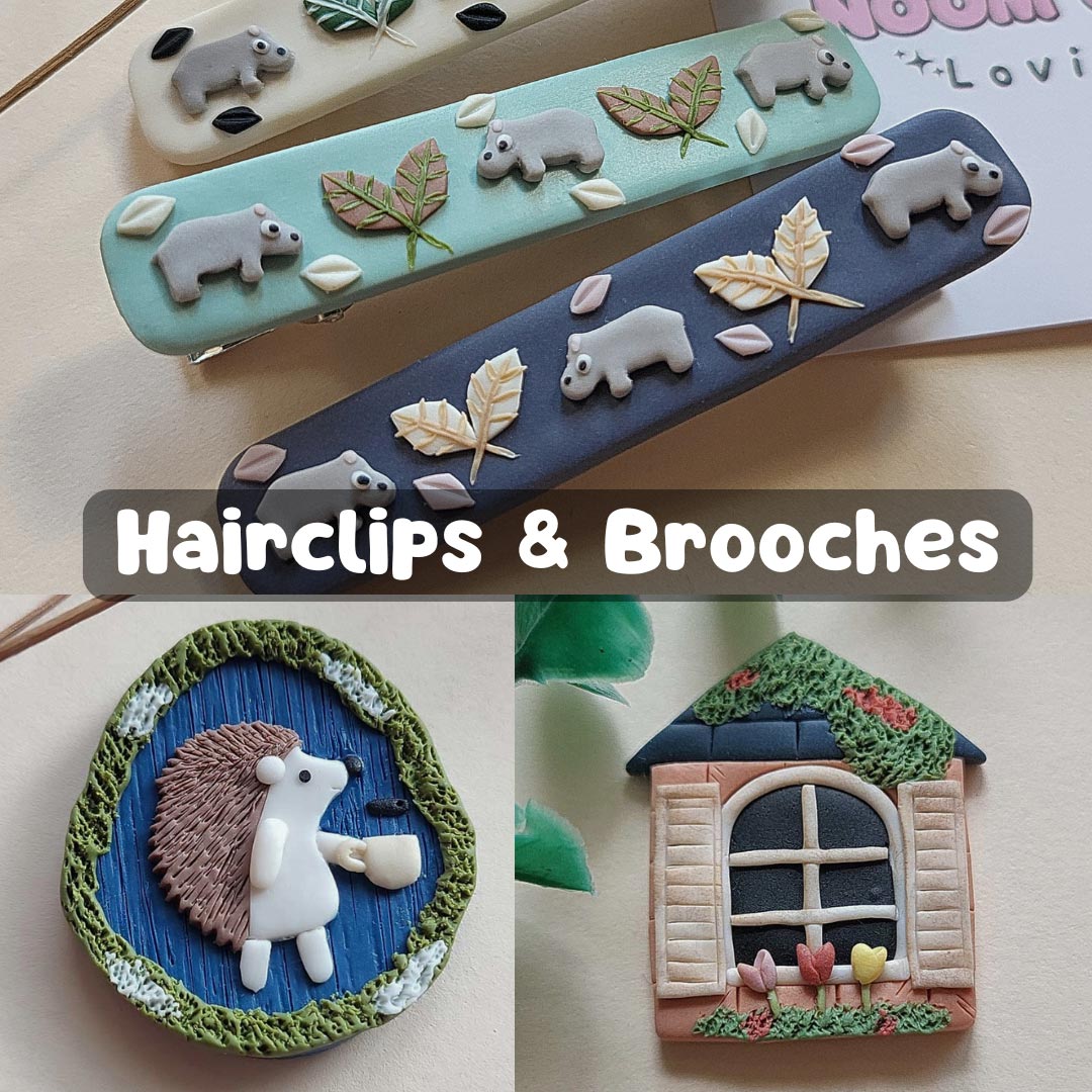 Handmade cute hairclips & brooches