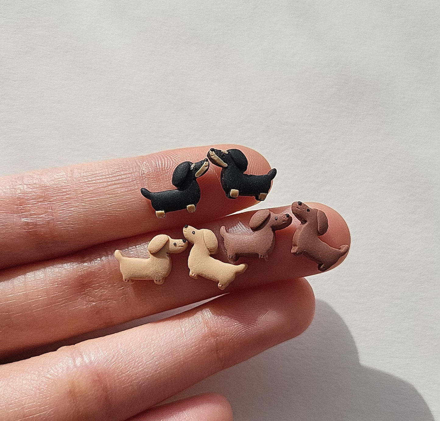 Dachshund stud earrings - cute Doxie gifts for women