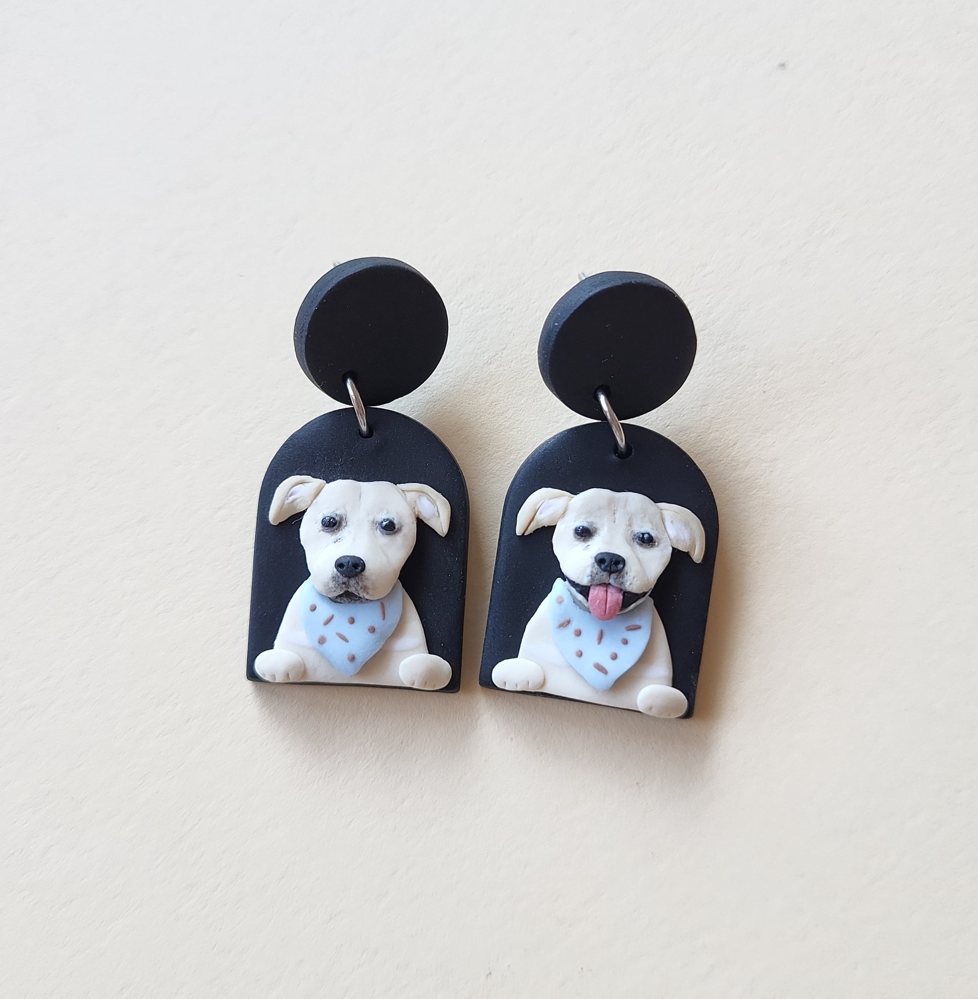 custom Pitbull earrings