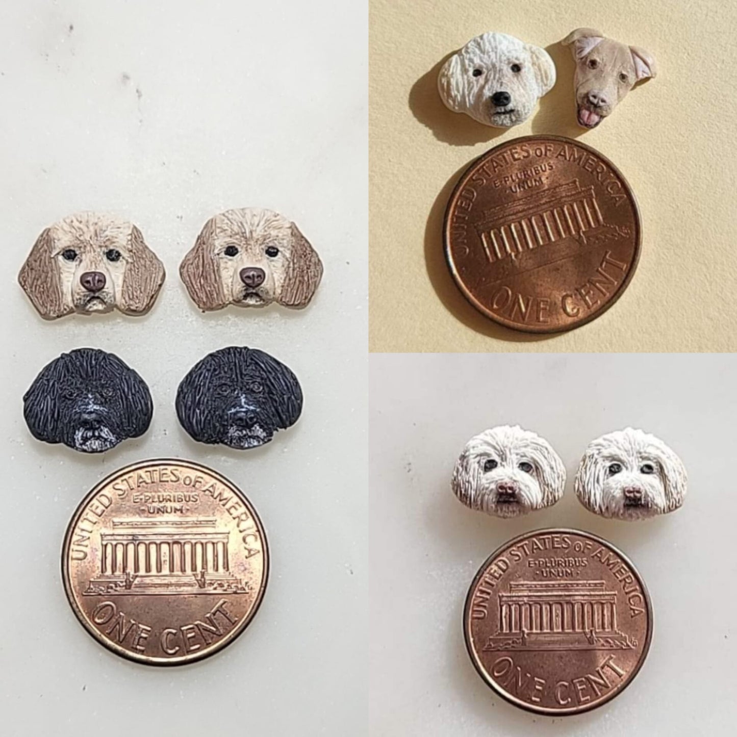 Tiny Custom Dog Stud Earrings | Unique Personalised Dog Lover Gifts