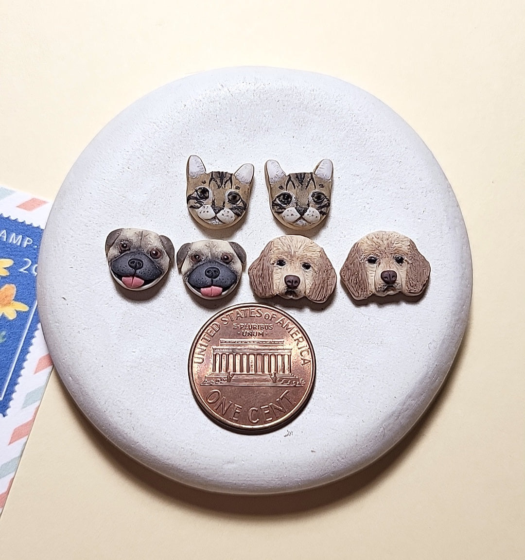 Tiny Custom Dog Stud Earrings | Unique Personalised Dog Lover Gifts