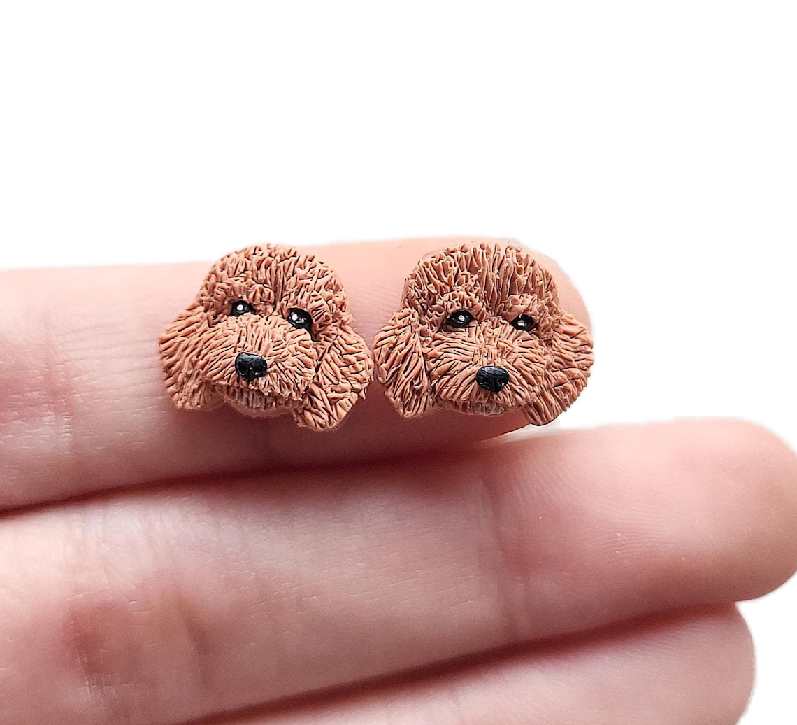 small Toy Poodle earrings - cute gift for Poodle lovers