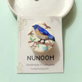 Handmade blue bird brooch