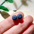 Tiny blueberry stud earrings