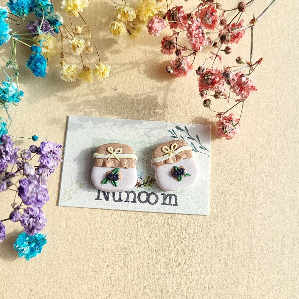 blueberry jam stud earrings