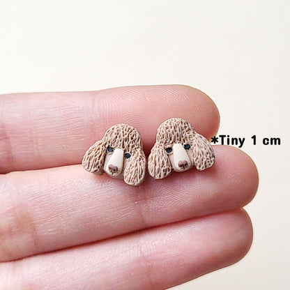 Small Poodle stud earrings - cute Poodle lover gifts for her