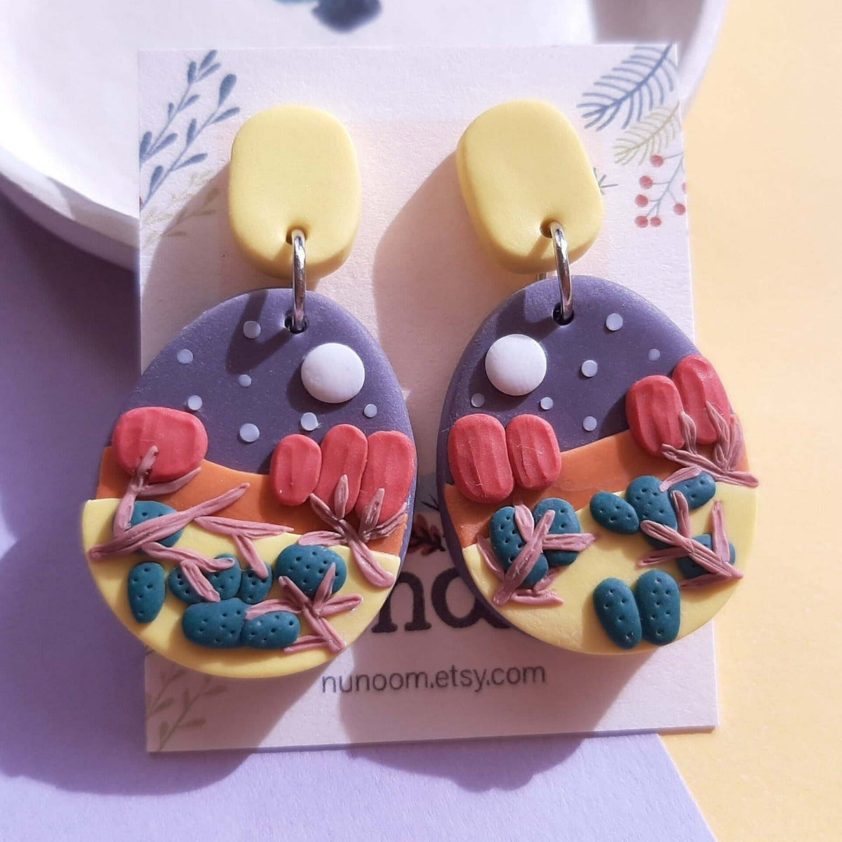 Desert mountain earrings