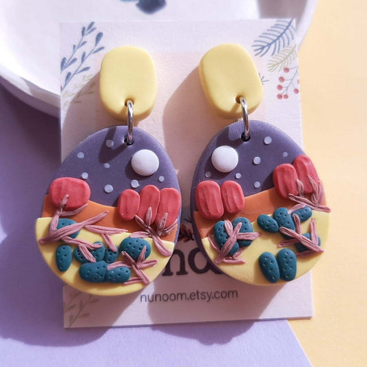 Desert mountain earrings