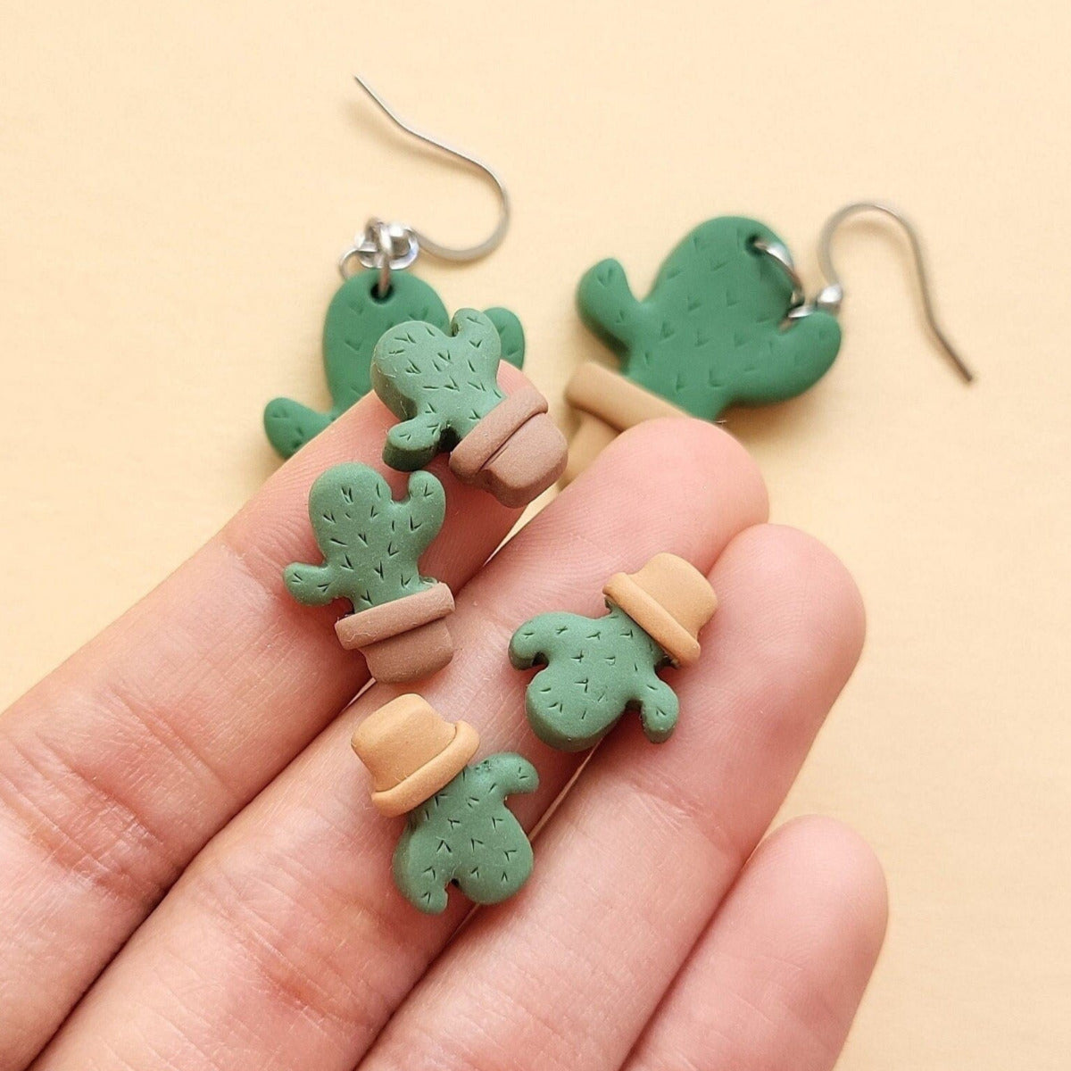 Cactus stud earrings