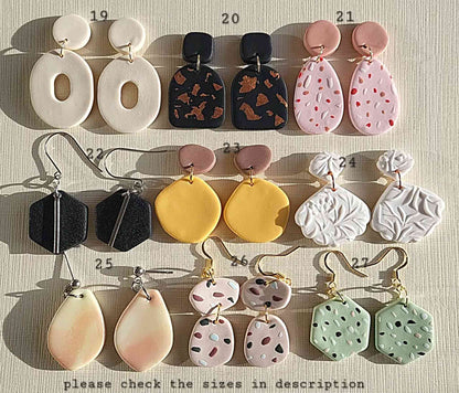 Simple earrings - polymer clay earrings