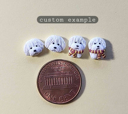 Custom Dog Stud Earrings, Handmade - Cute personalized Gift for Dog Lovers