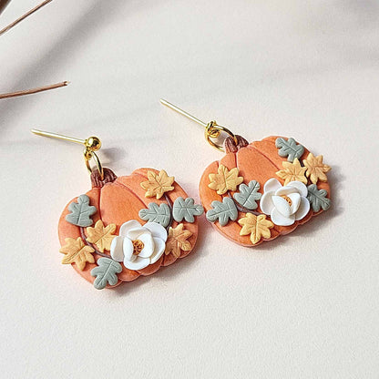 Autumn clay earrings