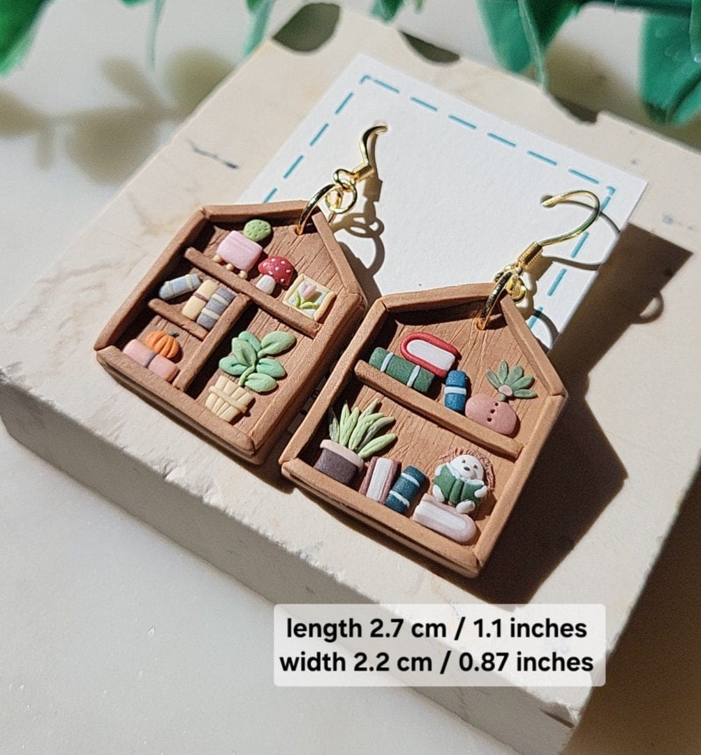 Handmade book earrings 