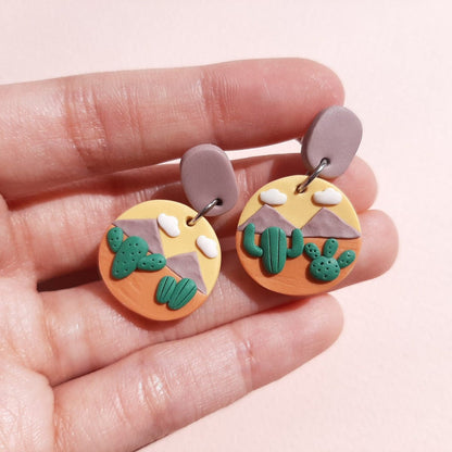 Mountain earrings nature inspired jewelry