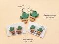Cute succulent earrings