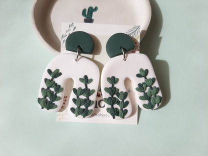 Flower polymer clay earrings - bridesmaid earrings